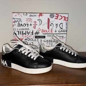 Dolce & Gabbana Black and White Women's Sneakers